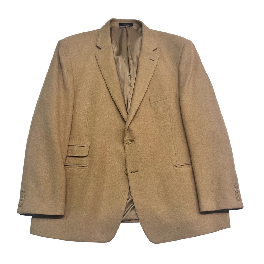 Patrick James 50R Tan 100% Camel Hair Blazer Jacket Sport Coat Mens Two Button